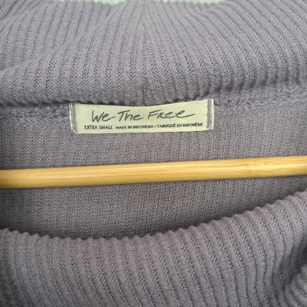 We The Free “Rosa” Ribbed Split Back Sweater Lavender Size XS - Picture 6 of 9